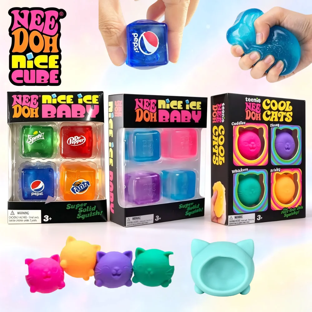 Fidget Cube Original - 2026 New NeeDoh Mini 4 Pack