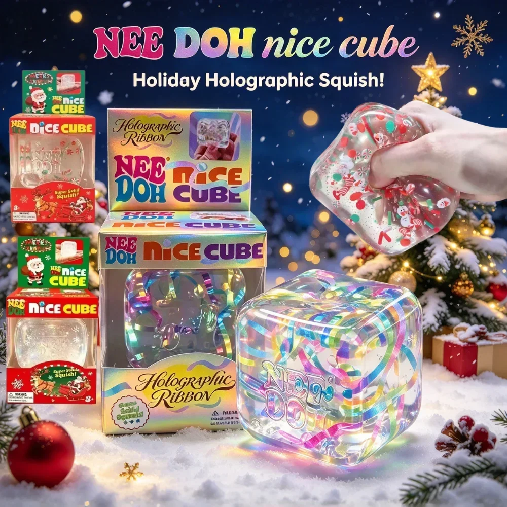 Fidget Cube Original - Nee Doh Holographic Ribbon Nice Cube